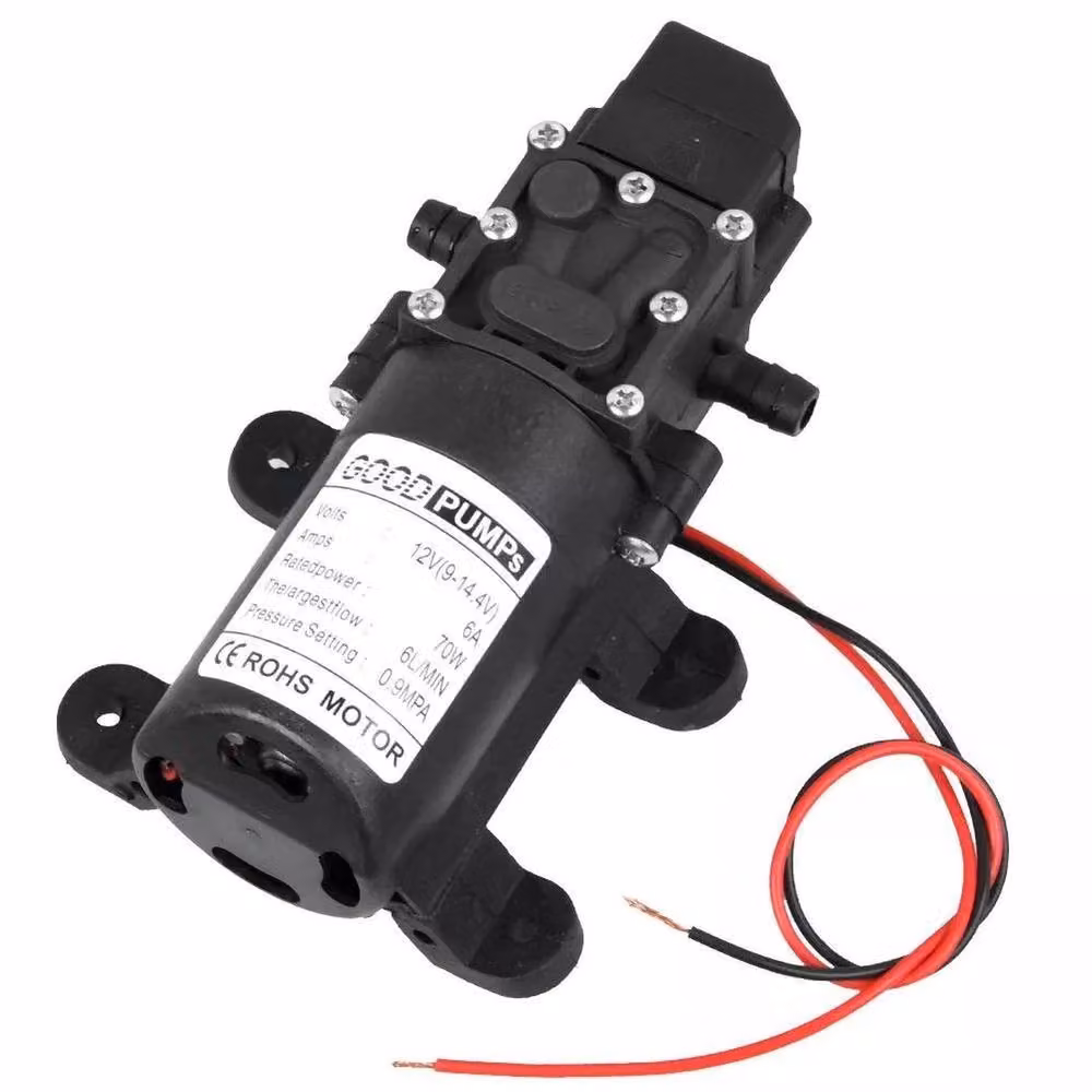 FLAVORA 12V Self-Priming Water Pump in Black – 6