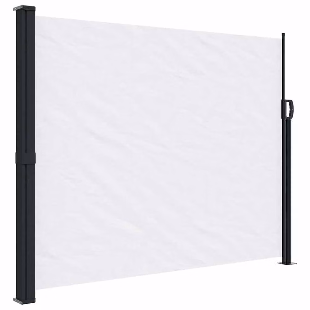 Berkfield Home Retractable Side Awning in White, W/H: 160 x 500 cm – 2