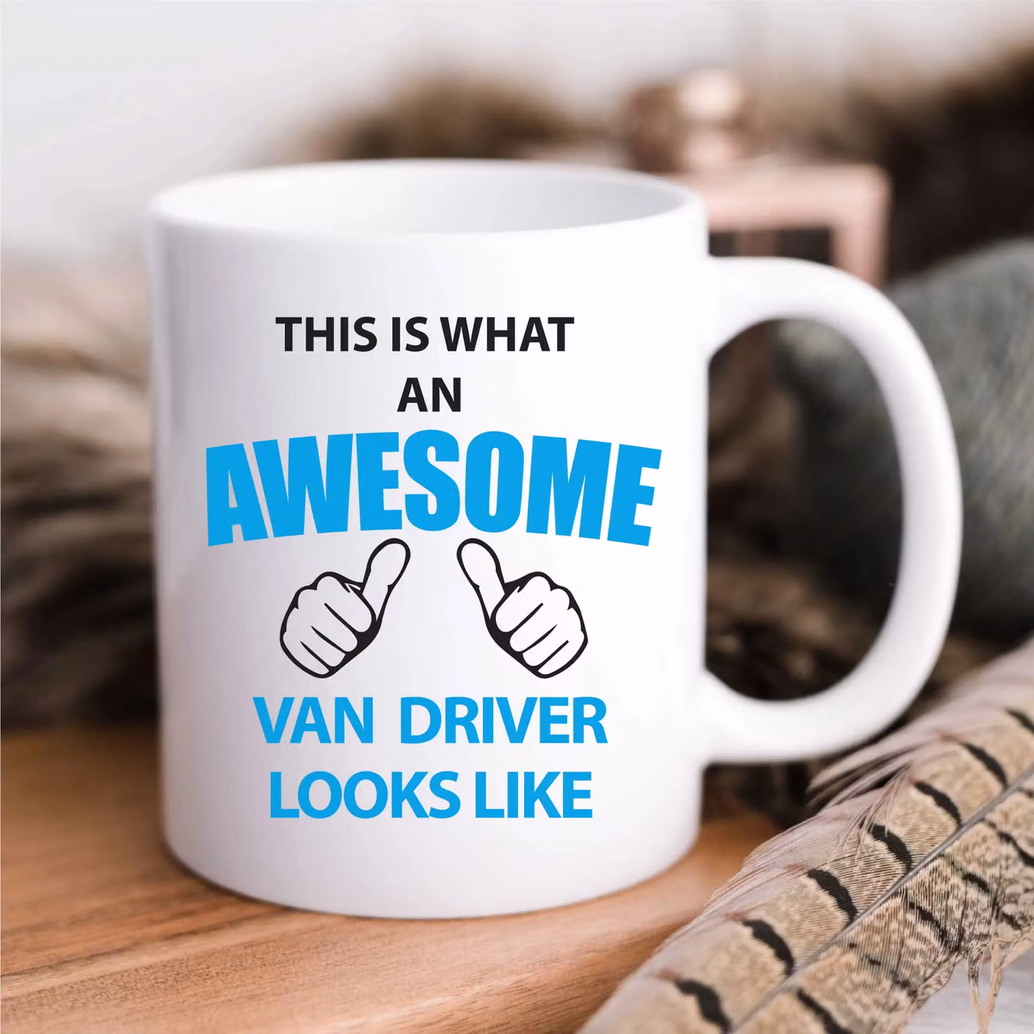 60 Second Makeover Limited This Is What An Awesome Van Driver Looks Like White Ceramic Mug – 2