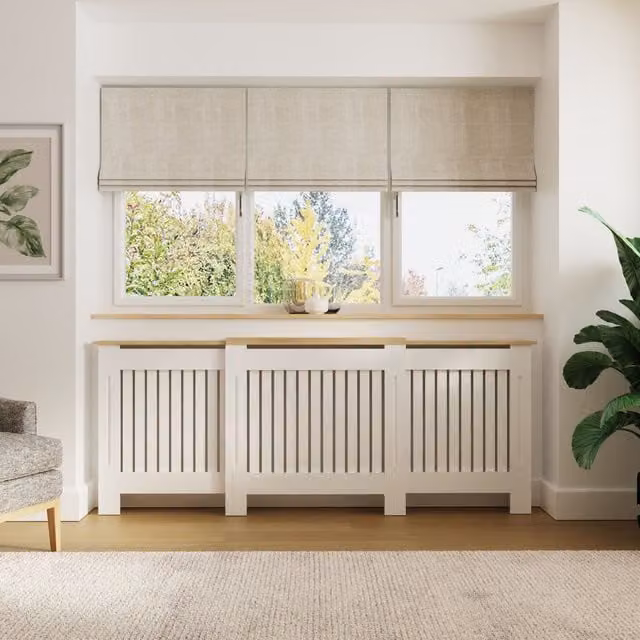GFW Longslow Adjustable Radiator Cover in Matt White – 1