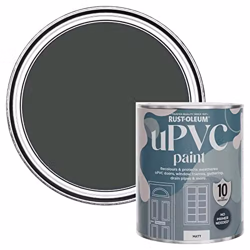 Rust-Oleum After Dinner Dark Blue Matt Finish Water-Based uPVC Door and Window Paint, 750ml