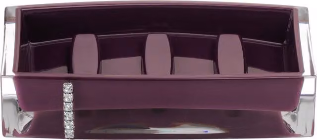 Orsina Purple Acrylic and Crystal Soap Dish