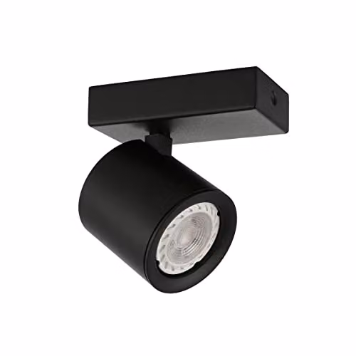 Netlighting Karlota Modern Single Ceiling Spotlight GU10 in Black