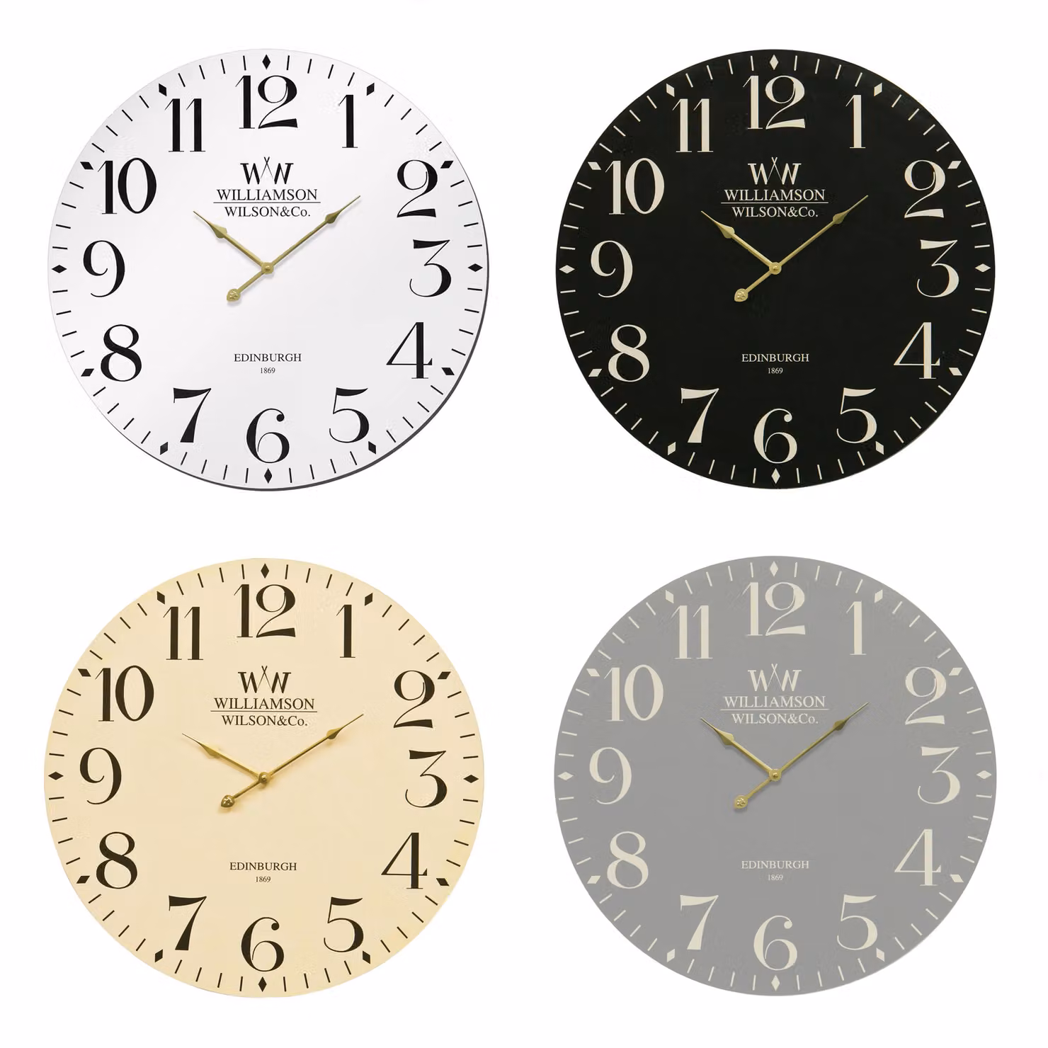 Orsina Classic Grey Round Analogue Wall Clock with Silent Movement, Diameter: 60 cm – 2