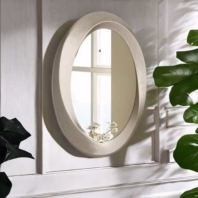 Pirlo Plush Retro Oval Wall Vanity Mirror in Gold – 1
