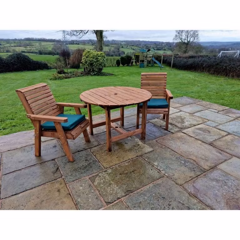 Churnet Valley Garden Furniture Ltd Valley 2 Seat Round Garden Set in Brown Treated Pine Wood
