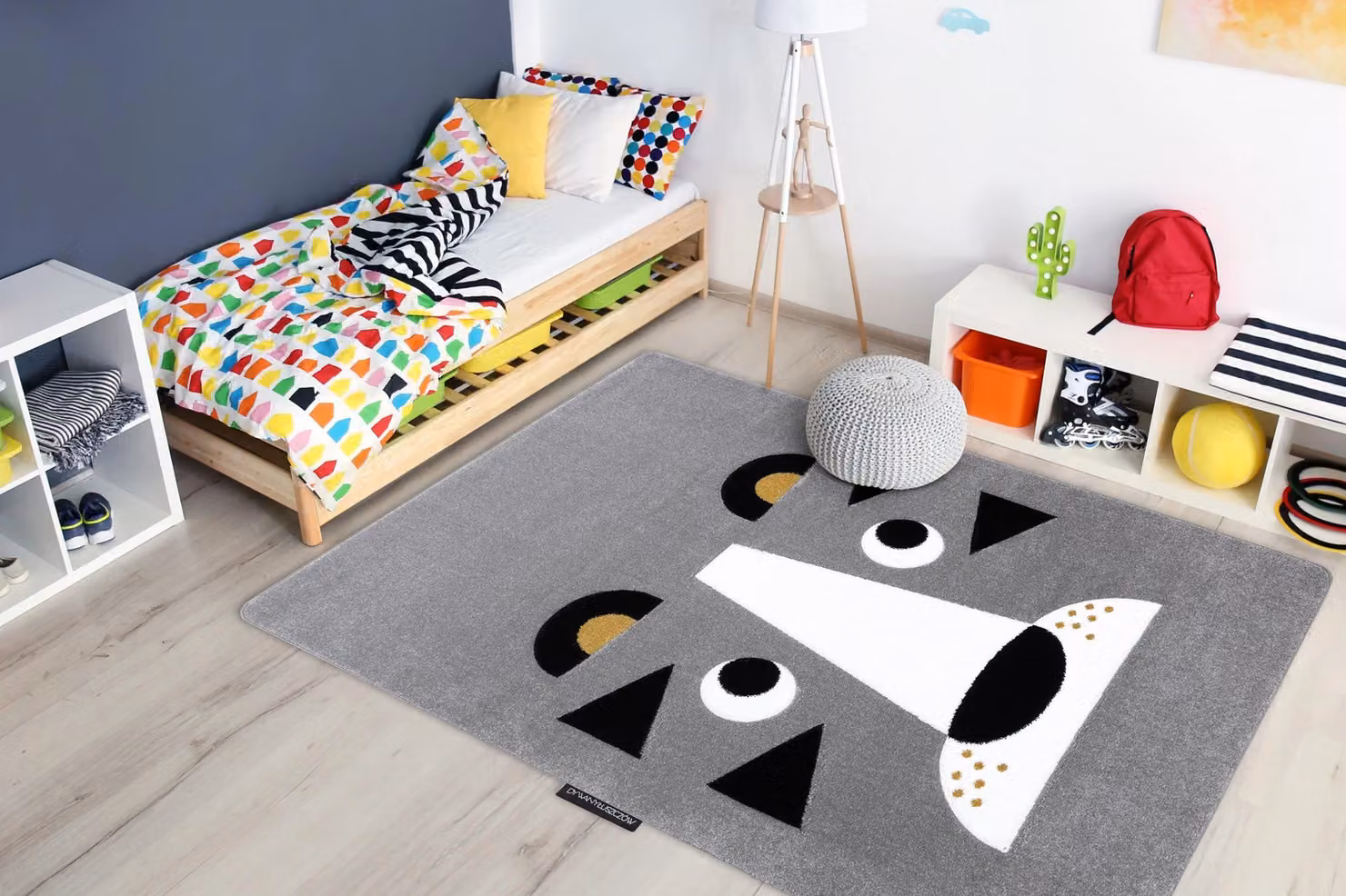 RugsX Petit Grey Modern Rectangular Polypropylene Rug, W: 160 cm, L: 220 cm – 3