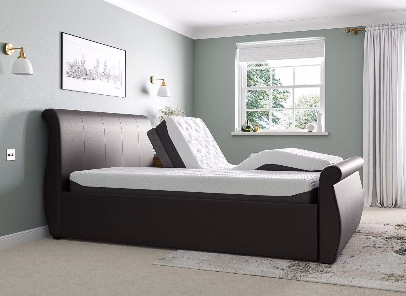 Dreams Lucia Sleepmotion King 200 u&i Adjustable Upholstered Bed Frame