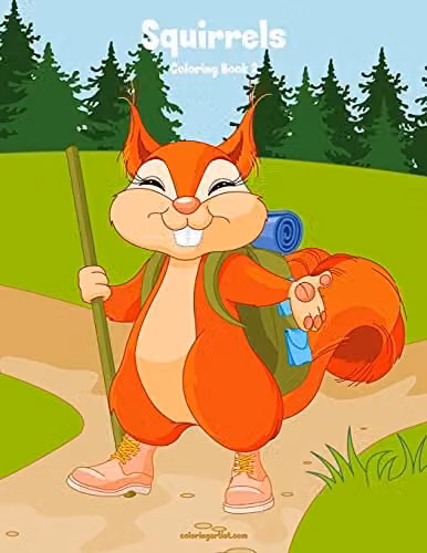 Squirrels Colouring Book 2: Volume 2 Multicolour Childrens Paper Colouring Book by Createspace