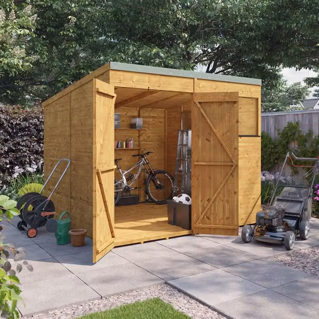BillyOh Modern Brown Wooden Pent Workshop with Window