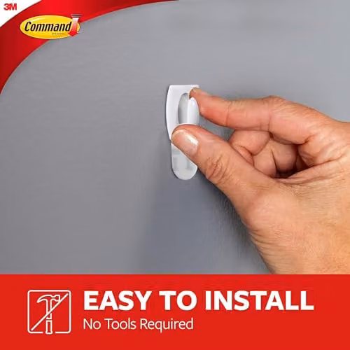 3M Command White Mini Hooks with Adhesive Strips – 3