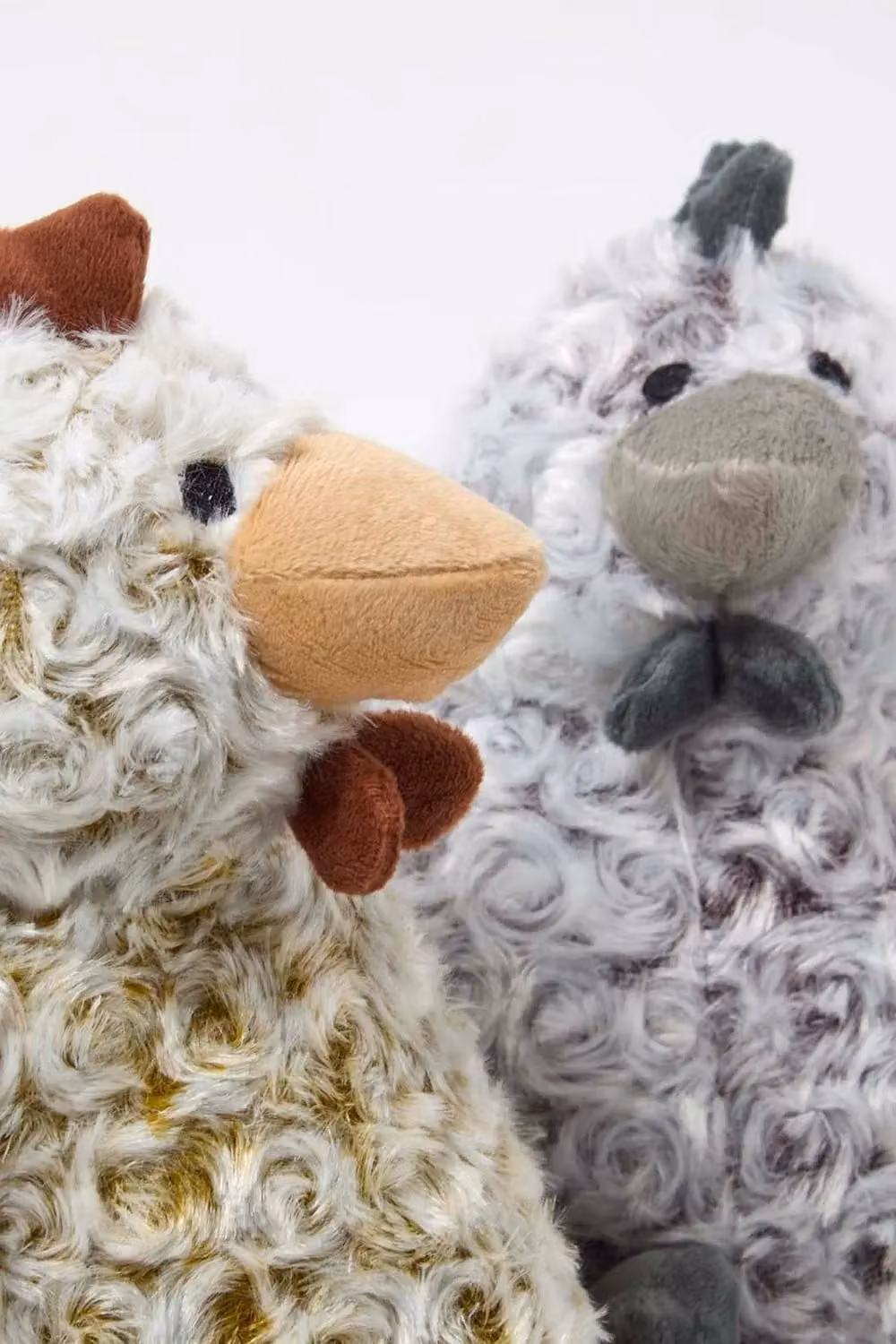Homescapes Weighted Chicken Doorstop Set of 2, Grey and Brown, 1.5kg – 1