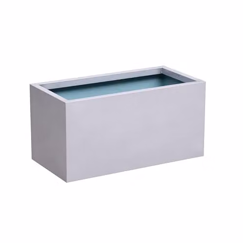 Primrose Silver Galvanised Steel Rectangular Outdoor Trough Planter W: 70 cm, D: 40 cm, H: 40 cm – 7