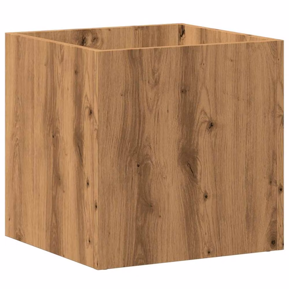 Berkfield Home Artisan Oak Planter Box in Brown, W/D/H: 40 x 40 x 40 cm – 2