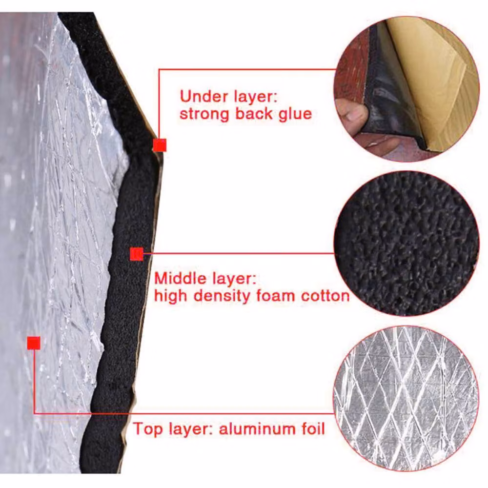Ventryn 30 Sheets Silver Silent Sound Insulation Damping Foam Mat – 2
