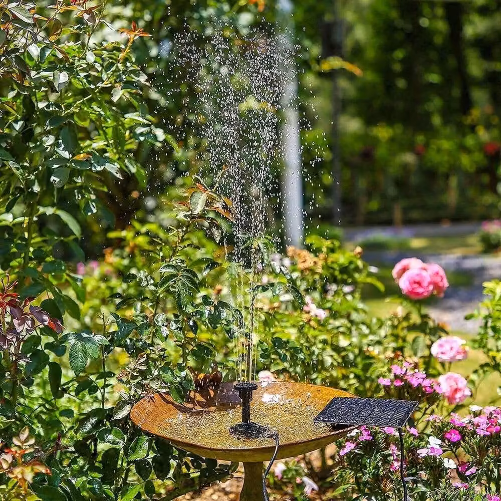 FLAVORA Solar Fountain Pump with Solar Panel for Pond Water Features, Black – 6