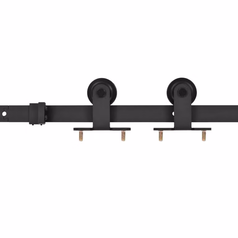 Berkfield Home Rustic Solid Wood Pine Sliding Door with Hardware Set in Brown, W: 85 cm, H: 210 cm