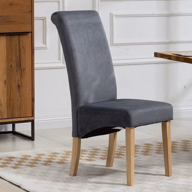 Artemis Home Modern Oval Dining Table Set with 4 Grey Chairs