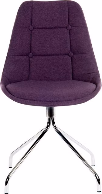 Teknik Pair of Breakout Retro Office Chairs in Purple Fabric with Metal Upholstered Frame