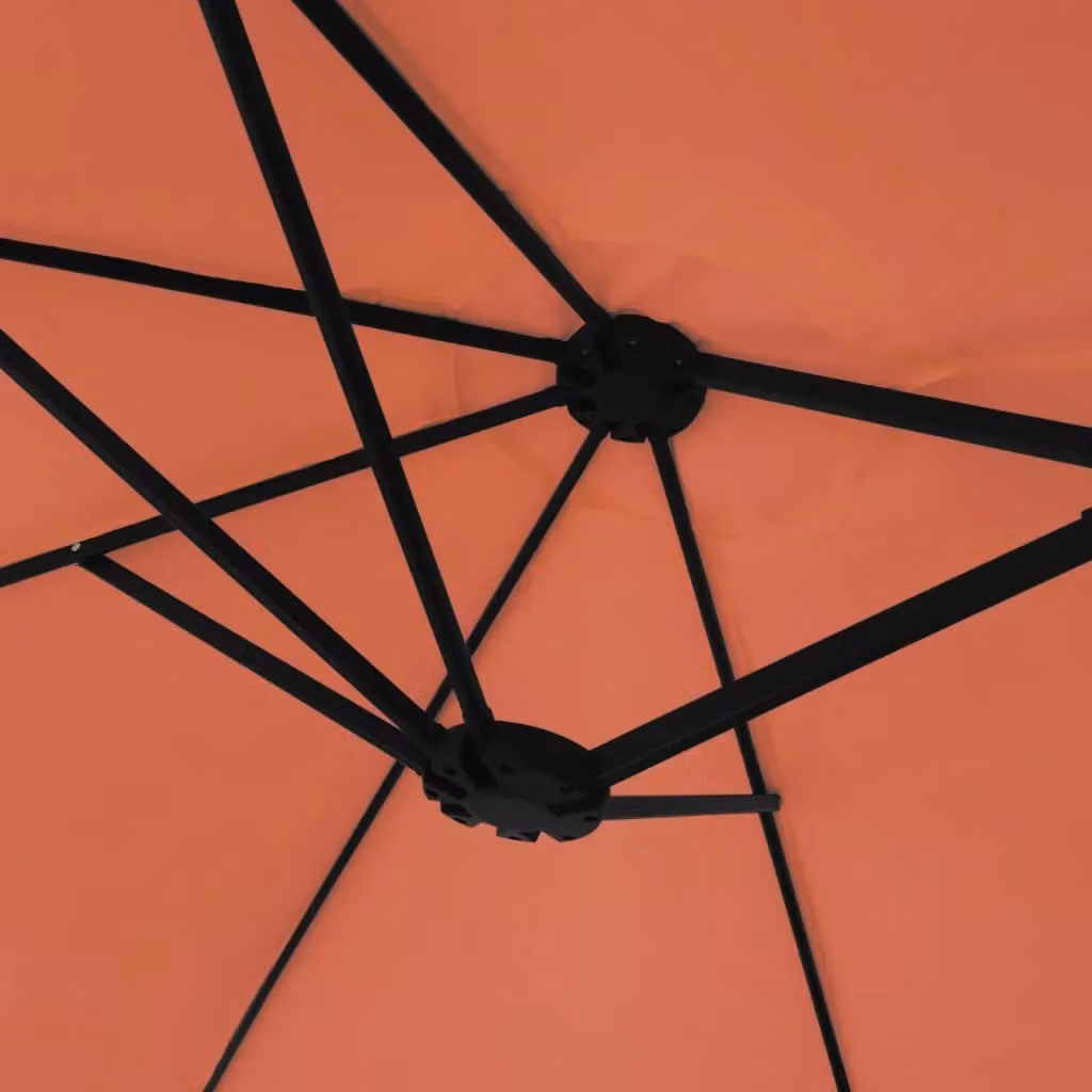 Berkfield Home Double-Head Cantilever Parasol in Orange, W: 449 cm, H: 245 cm – 3