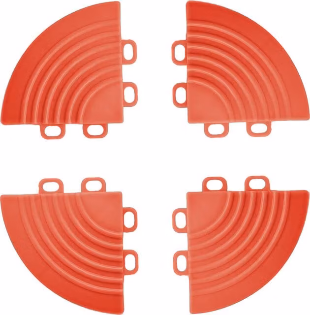 Nicoman Red Corner Pieces for Garage Floor Tiles
