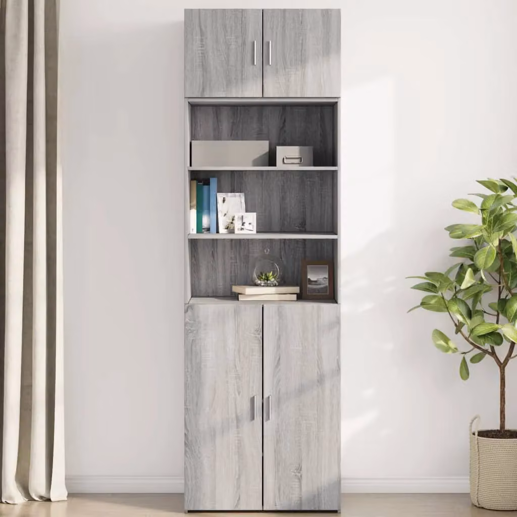 Berkfield Home Wall Mounted Cabinet in Grey Sonoma, W/D/H: 70 x 42.5 x 40 cm – 2