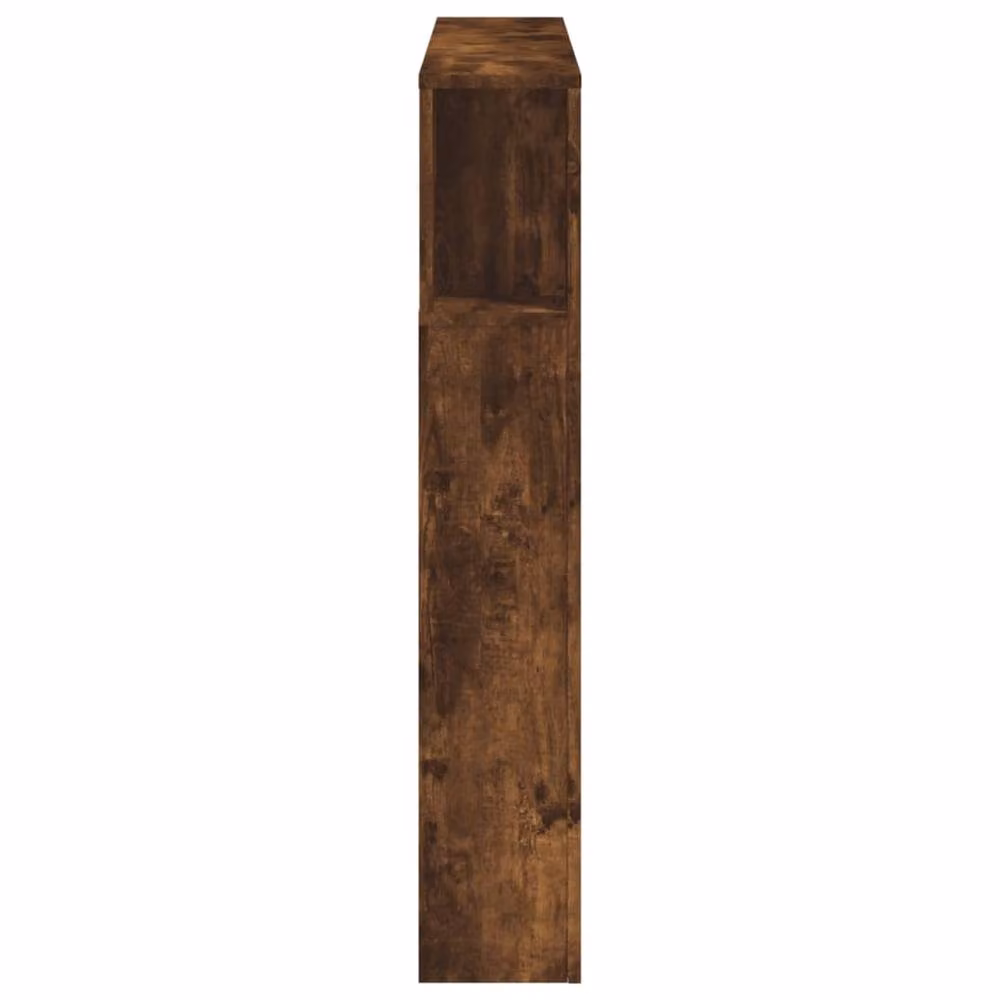 Berkfield Home LED Headboard in Smoked Oak Brown with Integrated Lighting and Shelf, W: 120 cm, D: 18.5 cm, H: 103.5 cm – 6