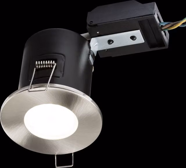 Netlighting Fixed GU10 Fire-Rated Recessed Downlight in Grey and Chrome, 35W, IP20, Dimmable – 3