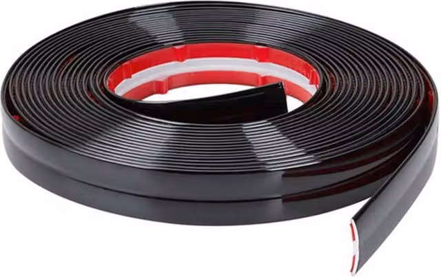 Living and Home Black Gloss Self Adhesive Flexible Corner Trim Wall Moulding, 6.1m