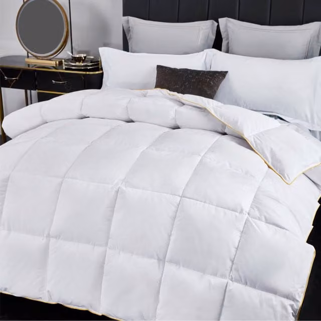 Ezysleep 18 Tog Goose Feather and Down Duvet, White, W/D/H: 200 x 200 cm