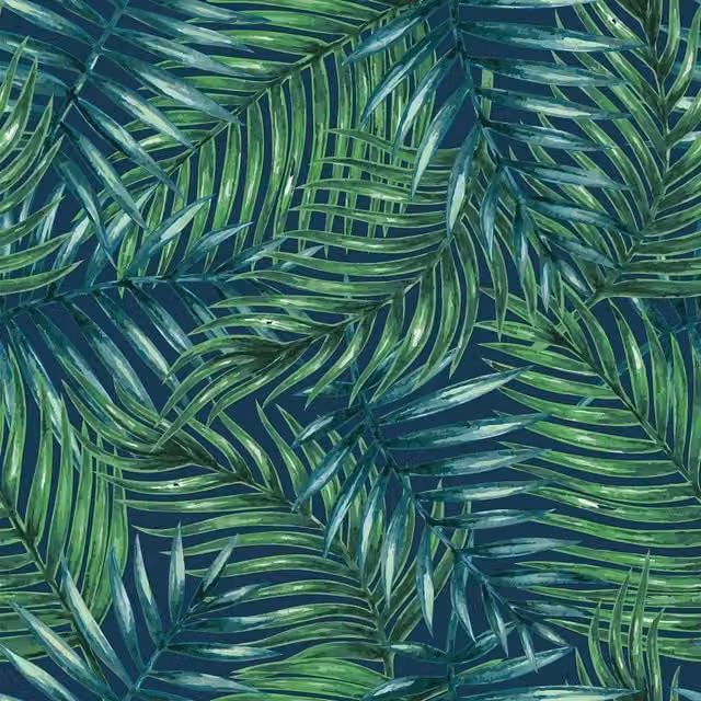 Terrys Chartwell Outdoor UV Water Resistant Printed Fabric in Midnight Blue and Green