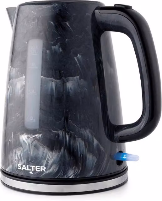 Dragodirect 1.7L Marble Effect Electric Kettle in Black with 360 Swivel Base and Limescale Filter – 1