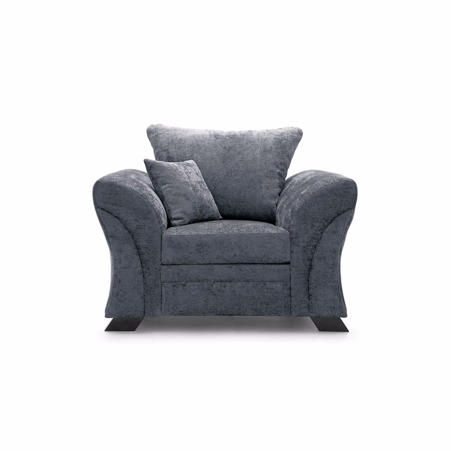Abakus Direct Farrow Armchair in Grey Crushed Chenille Fabric – 2