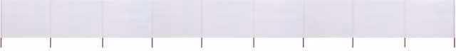 Berkfield Home 9-Panel Freestanding Wind Screen Paravent in Sand White, W: 1200 cm, H: 120 cm