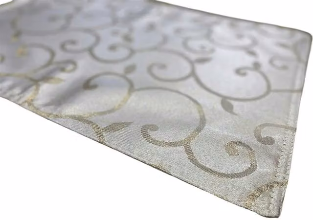HomeSpace Direct Alexis Sparkle Embellished Table Placemats, Pair, Beige