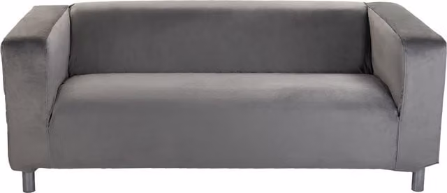 Ikea Klippan 2 Seater Sofa Protective Velvet Slipcover in Grey