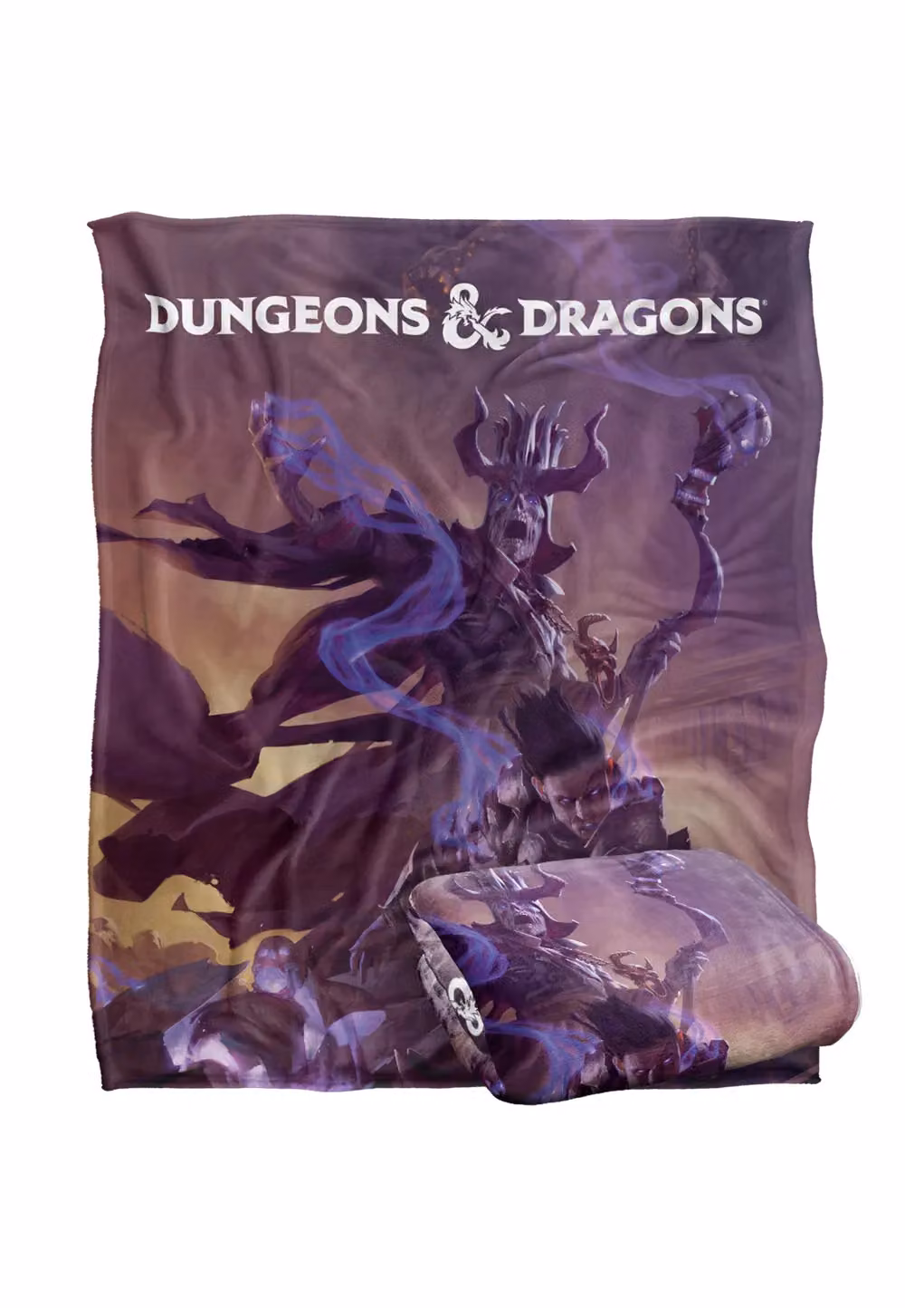 Hasbro Dungeons & Dragons Dungeon Master's Guide Art Blanket, White and Multicolour, W: 152 cm, D: 127 cm – 2