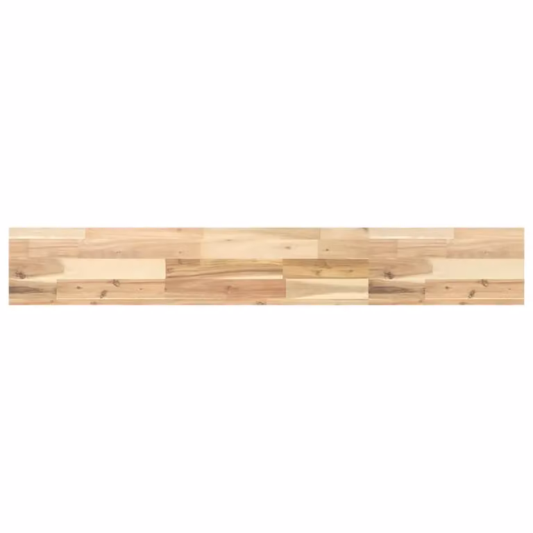 Berkfield Home Floating Shelf in Untreated Brown Acacia Wood, W/D/H: 160 x 20 x 4 cm