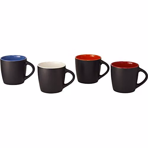 Bullet Riviera Ceramic Mug 350ml in Solid Black and White