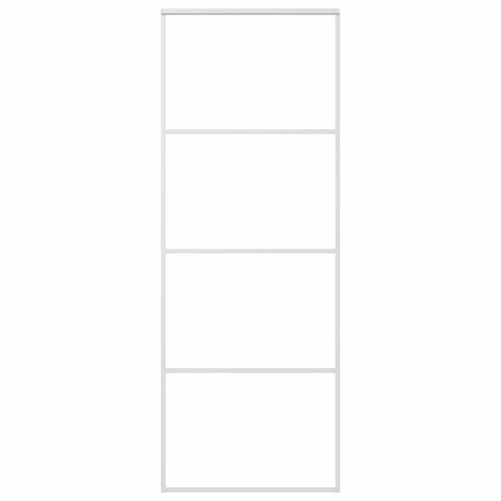Berkfield Home Modern Sliding Door in White Aluminium with Frosted ESG Glass, W: 76 cm, H: 205 cm – 2