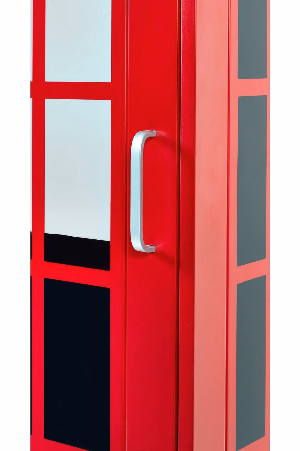Julian Bowen Telephone Box 1 Door Wardrobe with Open Shelf in Red – 4