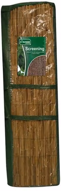 Kingfisher Woven Reed Screening Mat, Brown and Transparent, H: 100 cm, L: 300 cm – 1