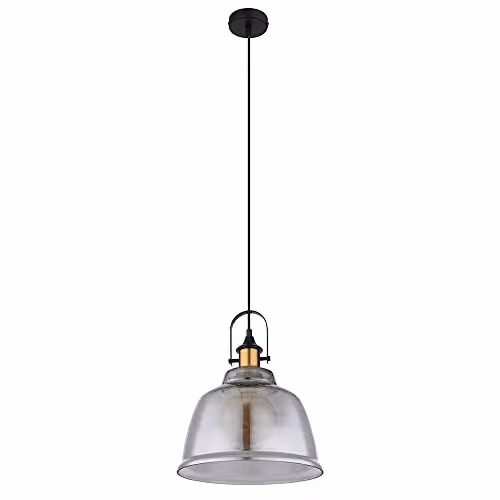 Globo Lighting Brass and Glass Suspended Pendant Light for Dining Rooms, Height: 120 cm