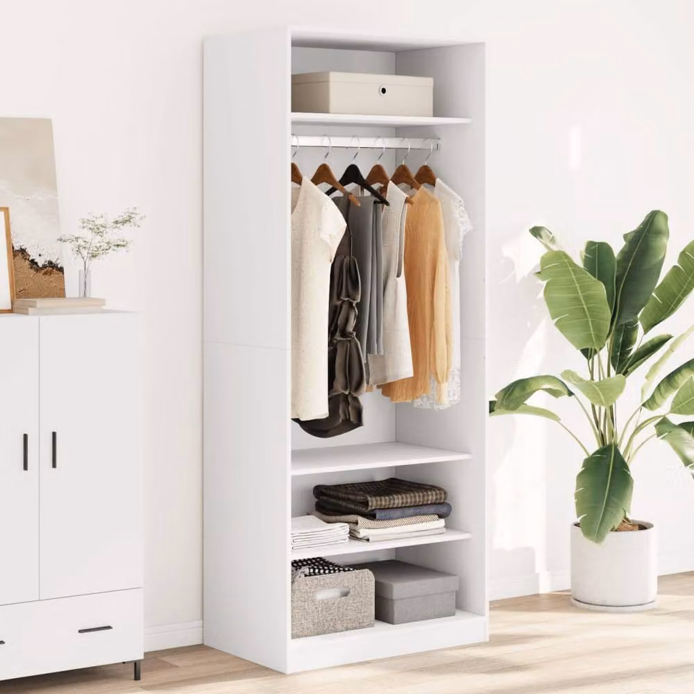 Berkfield Home White Wardrobe W/D/H: 80 x 50 x 200 cm – 2