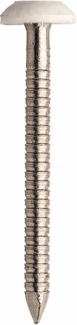 JCP Construction Products White Plastic Headed Round Stainless Steel Nails, 40 x 2.00 mm