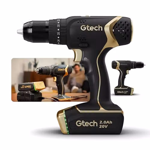 Gtech Rechargeable Combi Drill in Black and Gold – 1