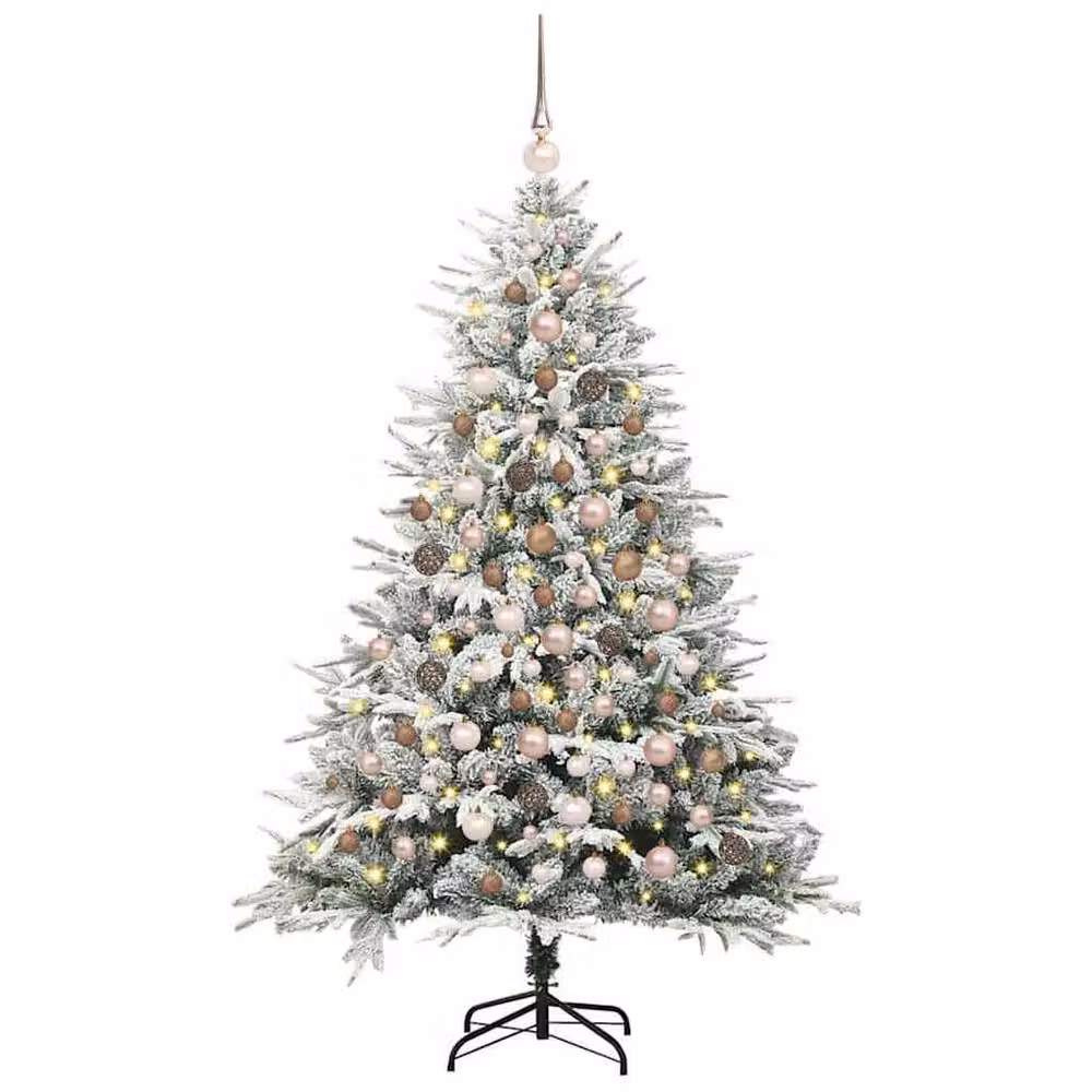 Berkfield Home Artificial Pre-lit Christmas Tree with Ball Set, Green, Height: 180 cm – 3
