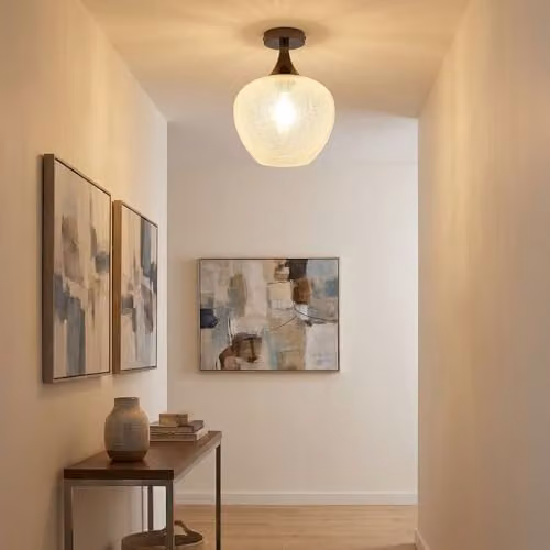 Globo Lighting Modern Sphere Ceiling Light with Transparent Glass Shade in Black and Chrome, Diameter: 24 cm – 3