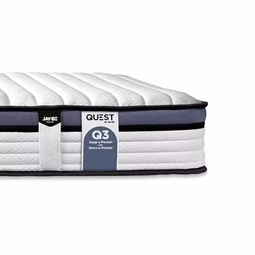 Jay-Be Quest Q3 Hybrid e-Pocket Childrens Mattress, White, W/D/H: 90 x 190 x 18 cm