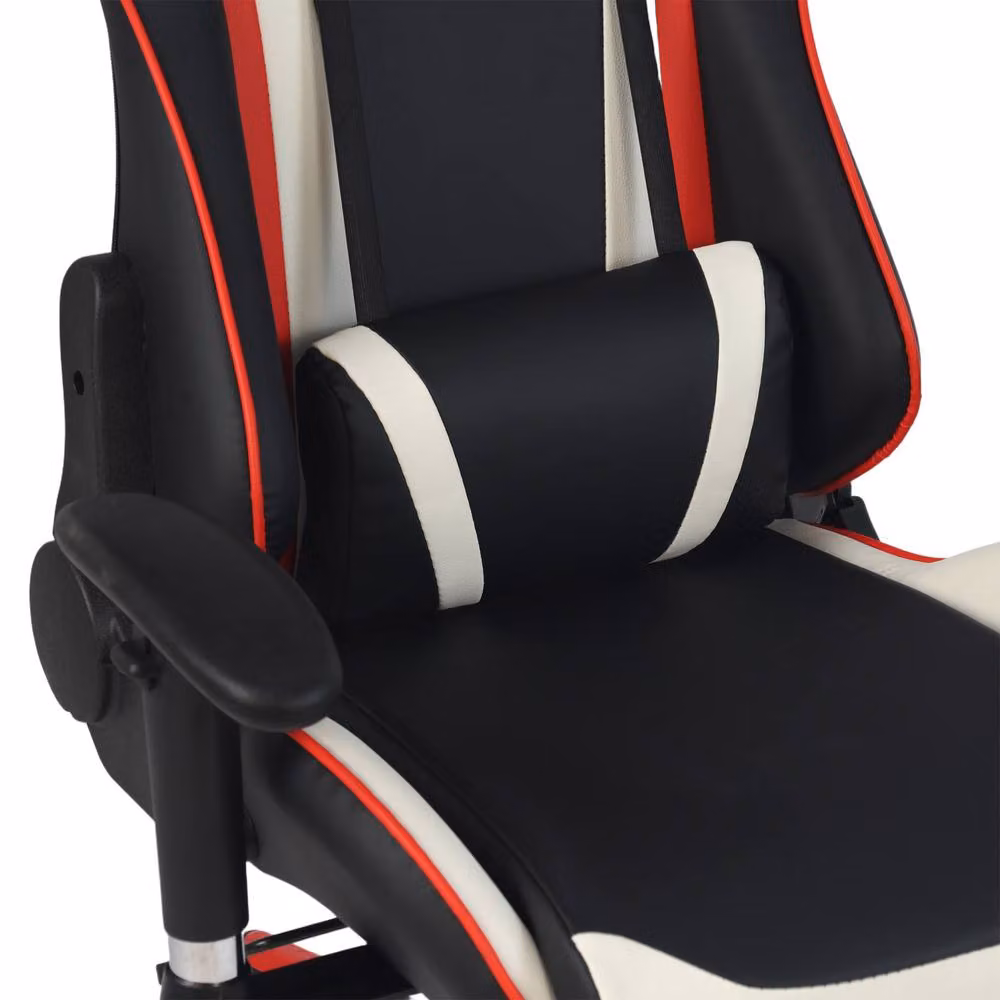 RayGar RG-MAX Pro Reclining Gaming Chair in Red and Black with Headrest and Armrests – 4